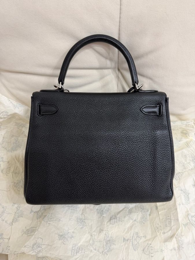 Hermes Kelly28 黑銀 Togo 內縫 愛馬仕 2013年-5