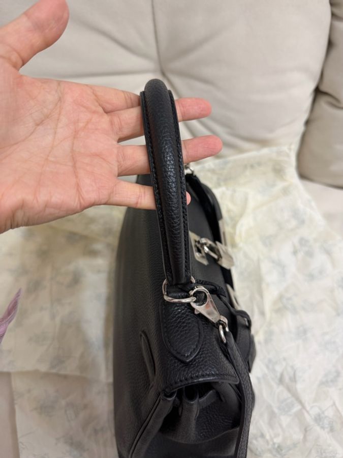 Hermes Kelly28 黑銀 Togo 內縫 愛馬仕 2013年-7