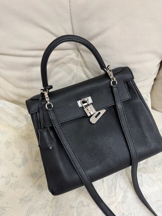 Hermes Kelly28 黑銀 Togo 內縫 愛馬仕 2013年-14