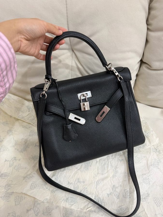 Hermes Kelly28 黑銀 Togo 內縫 愛馬仕 2013年-15