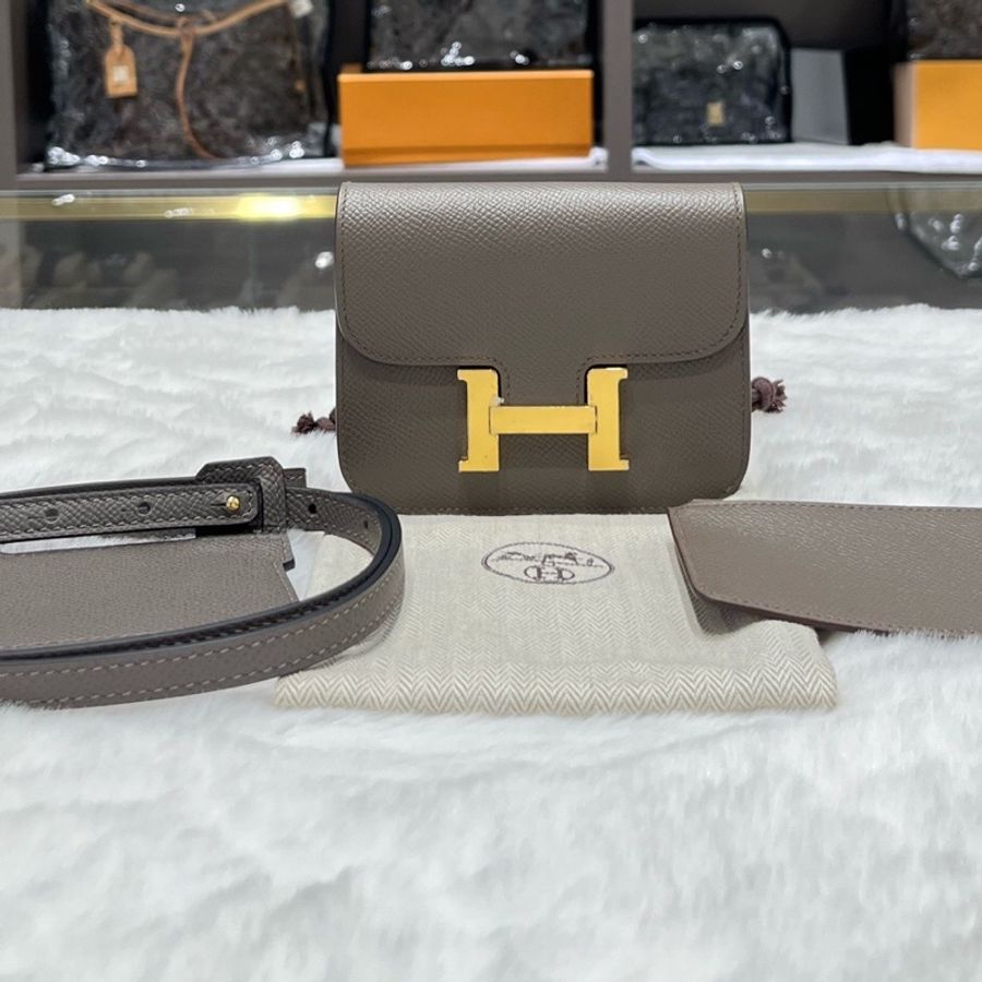 Hermes 愛馬仕 Constance Slim錢包 牛皮 長12.4x10.2x3-0