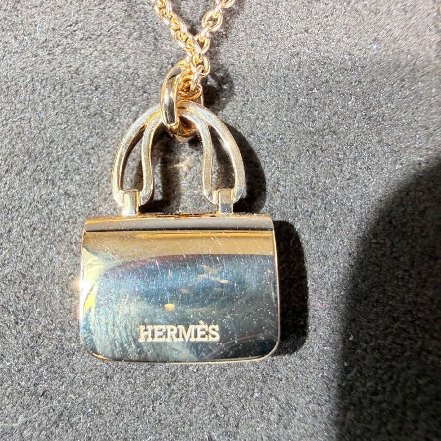 HERMES 愛馬仕 玫瑰金康康項鍊 25年-7