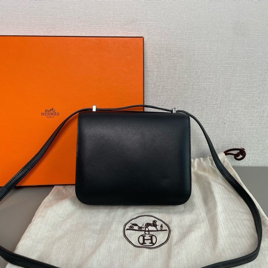 🐎Hermes愛馬仕🧡 constance 康康19 黑銀✨ swift皮 98新 D刻-3