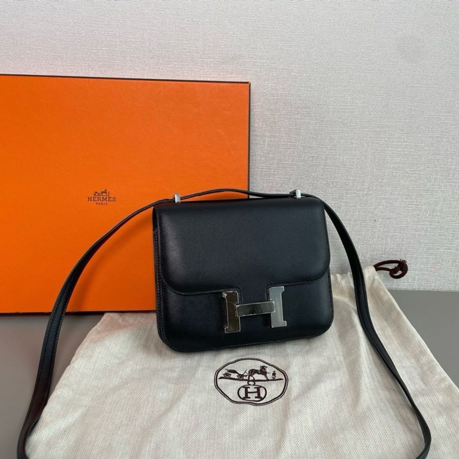🐎Hermes愛馬仕🧡 constance 康康19 黑銀✨ swift皮 98新 D刻-4