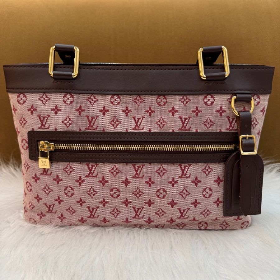 Louis Vuitton 粉紅老花丹寧 開口笑 中古-0