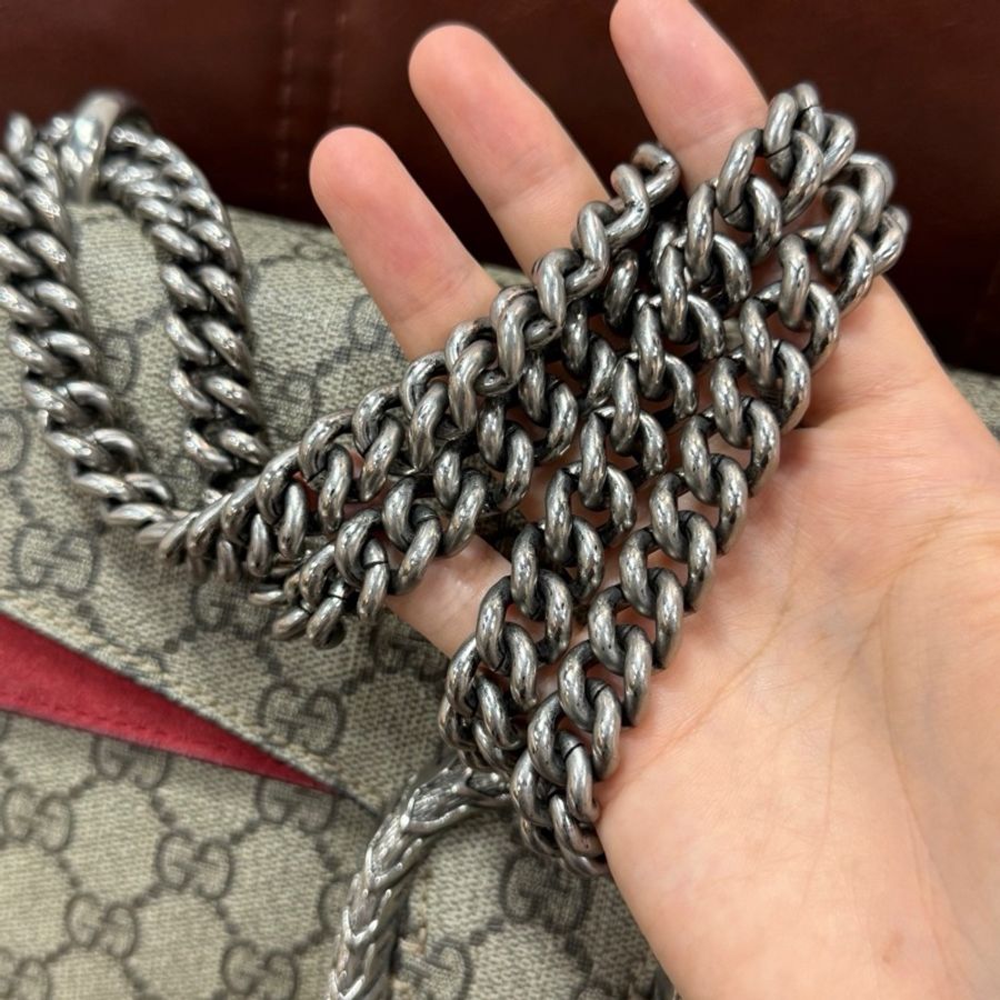 GUCCI 古驰 Dionysus 中号红色酒神链条包-2