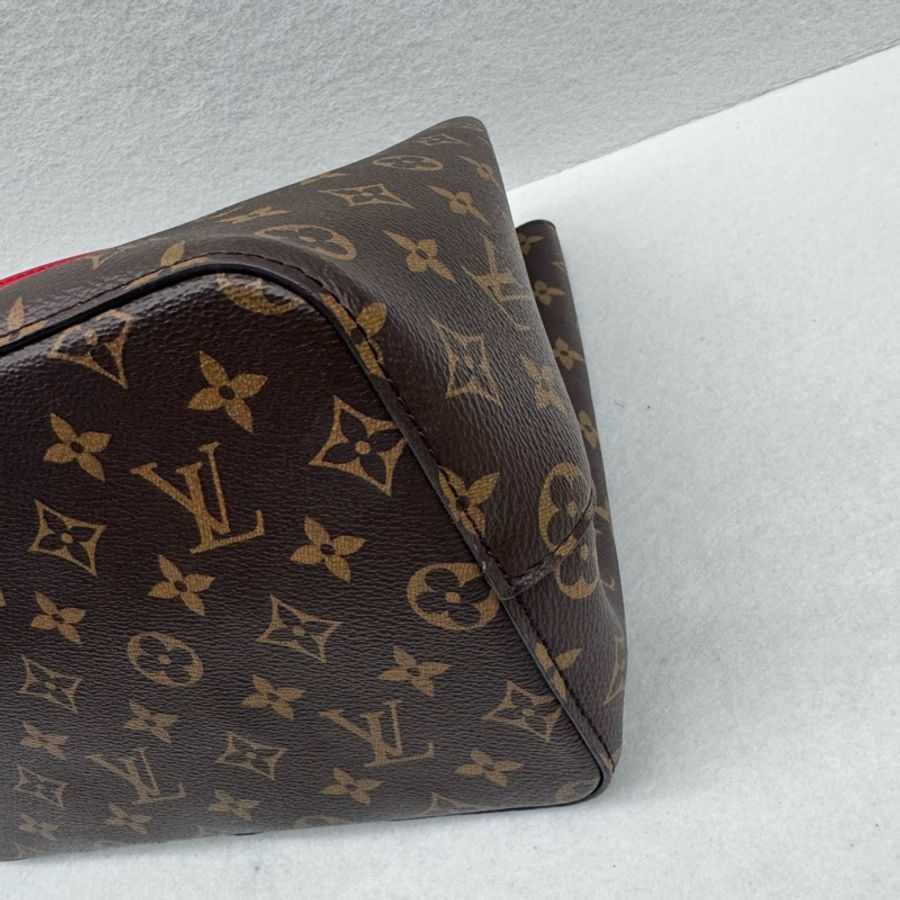 LOUIS VUITTON NEONOE水桶包中號26cm紅色內裏老花 PVC 金扣2018-7