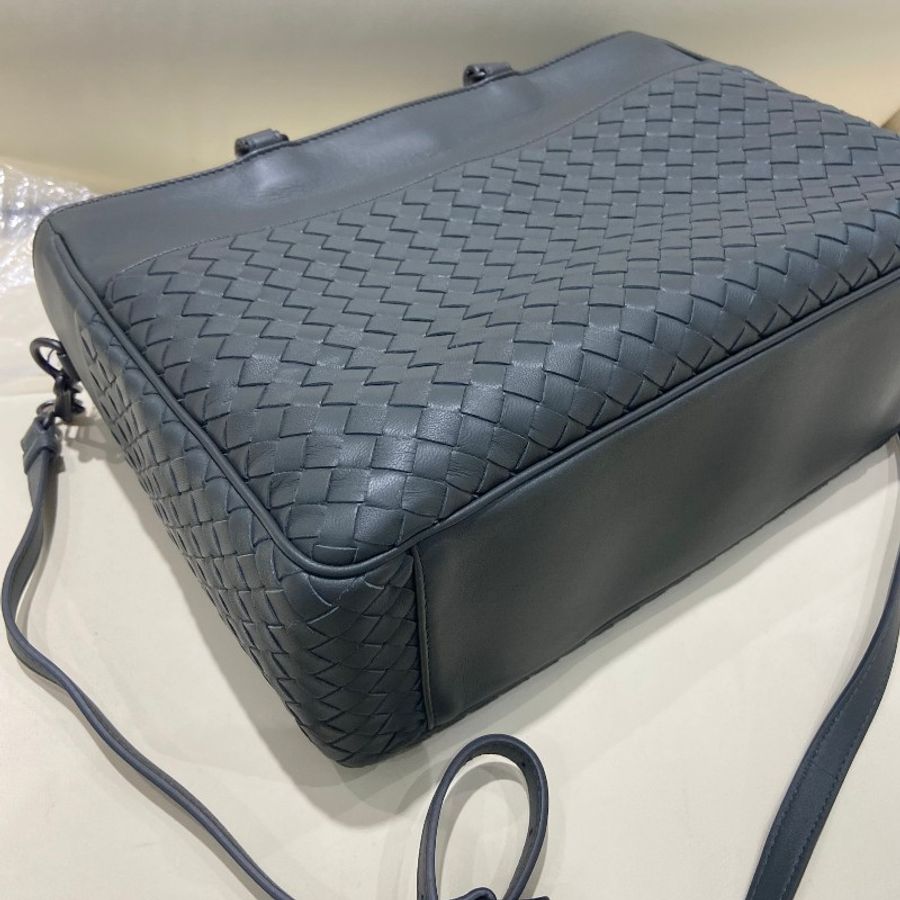 Bottega Veneta Intrecciato 灰色羊皮tote-6