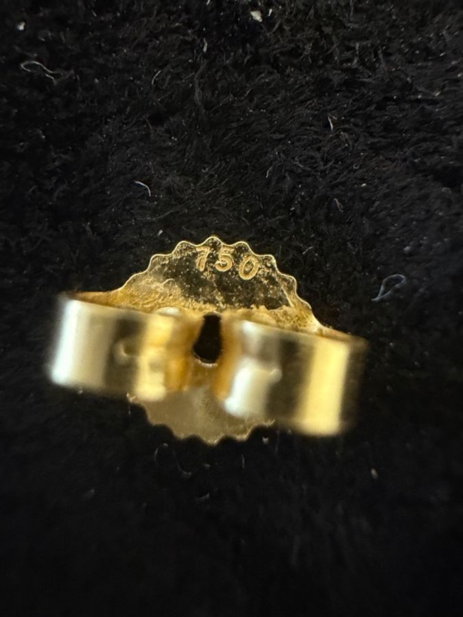 Chrome hearts 克羅心 22k 白鑽 bbf耳環-3