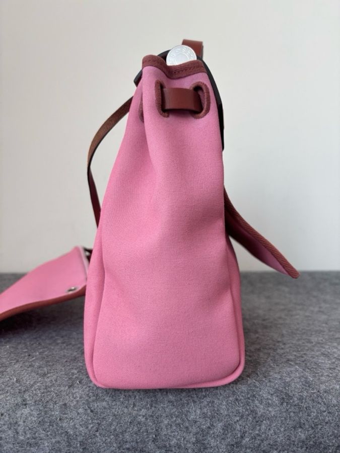 Hermes愛馬仕herbag31櫻花粉， 98新-3