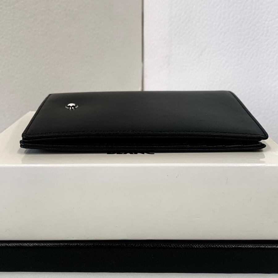 未使用  MONTBLANC  萬寶龍 大班系列  六角白星品牌標識 牛皮 對折  卡包錢包 男-4