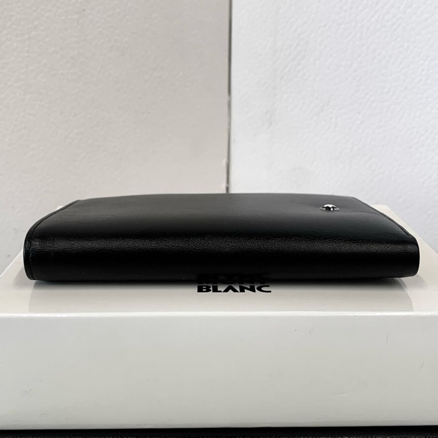 未使用  MONTBLANC  萬寶龍 大班系列  六角白星品牌標識 牛皮 對折  卡包錢包 男-5