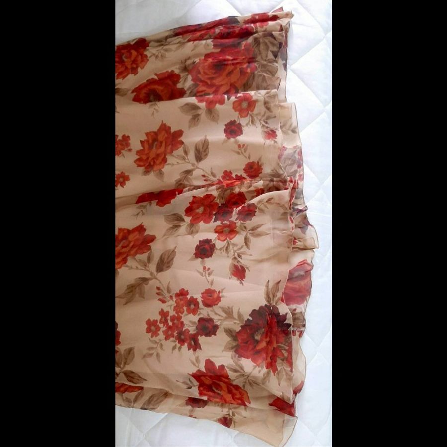 BURBERRY 博柏利 LONDON 女印花滿版內裏絲質大裙擺長裙40號-4