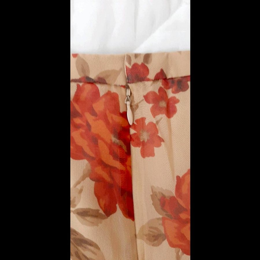 BURBERRY 博柏利 LONDON 女印花滿版內裏絲質大裙擺長裙40號-6