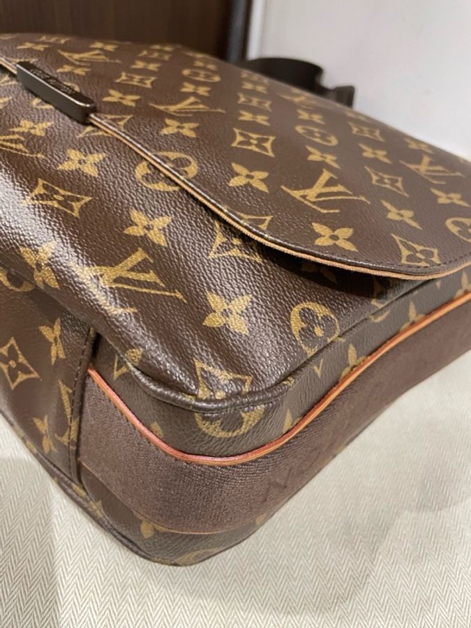 Louis Vuitton 路易威登 Saumur 棕色時尚老花印花可調節肩帶翻蓋開合 帆布拼皮 郵差包單肩斜挎包-5