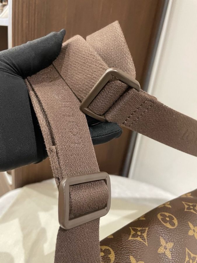 Louis Vuitton 路易威登 Saumur 棕色時尚老花印花可調節肩帶翻蓋開合 帆布拼皮 郵差包單肩斜挎包-7