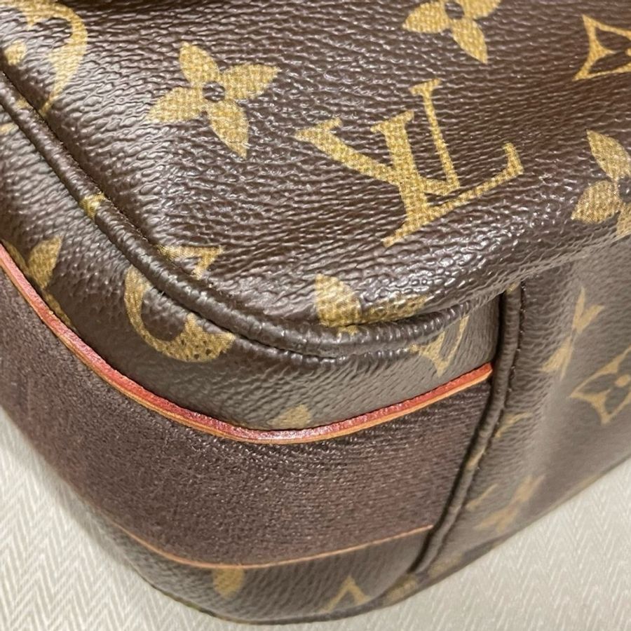 Louis Vuitton 路易威登 Saumur 棕色時尚老花印花可調節肩帶翻蓋開合 帆布拼皮 郵差包單肩斜挎包-9