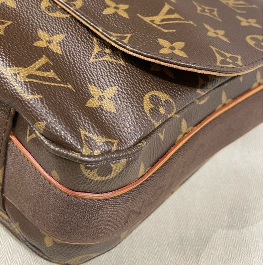 Louis Vuitton 路易威登 Saumur 棕色時尚老花印花可調節肩帶翻蓋開合 帆布拼皮 郵差包單肩斜挎包-10