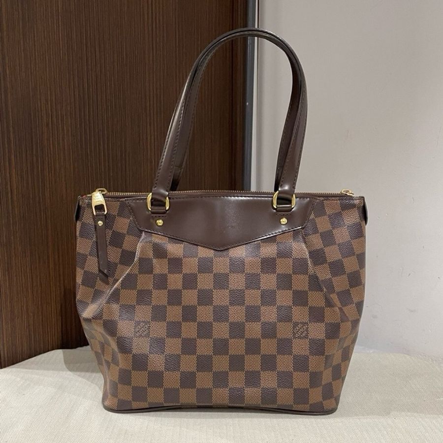 Louis Vuitton 路易威登 棕色棋盤格托特包 手提單肩腋下包-0