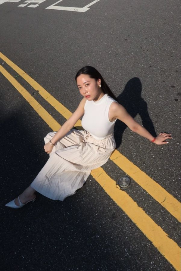 ISSEY MIYAKE me 白色立體褶皺寬褲 日本三宅一生 Pleats Please風格 F號-4