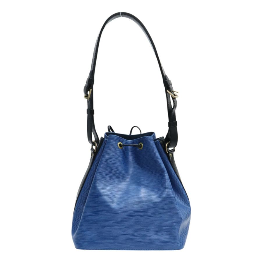 藍色 EPI 水波紋 牛皮 Petit Noe 水桶包 肩背包【LOUIS VUITTON LV 路易威登】 M44152-1
