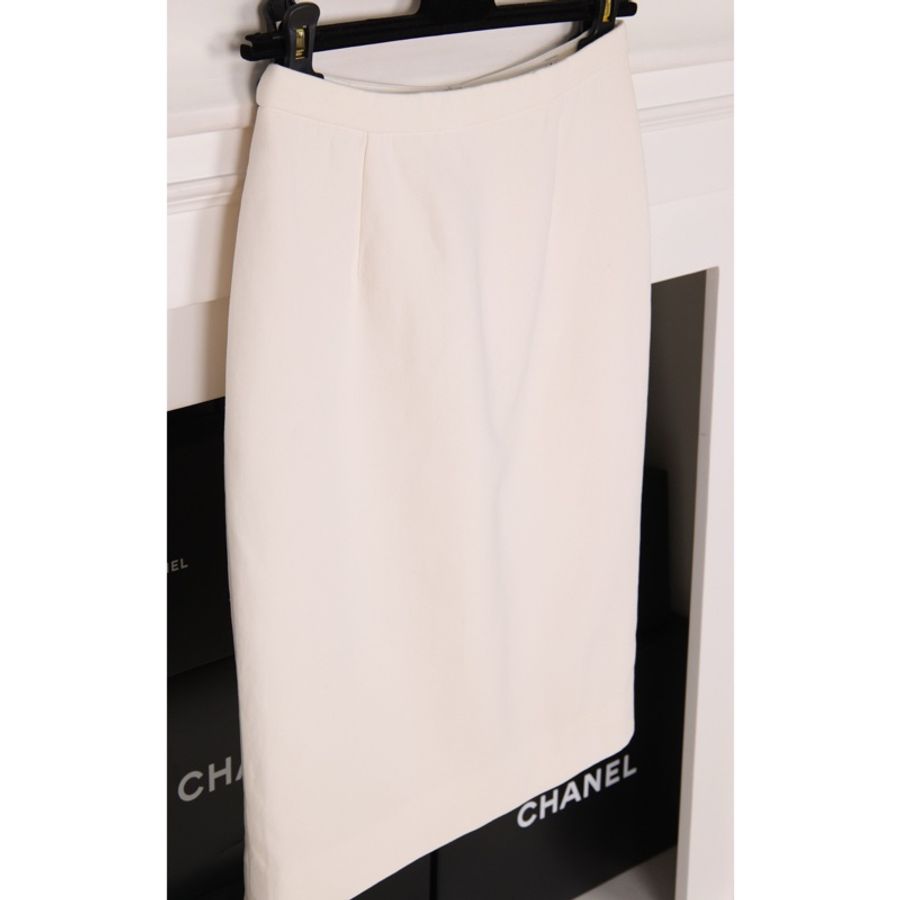 Dior 白色包臀裙半裙-3