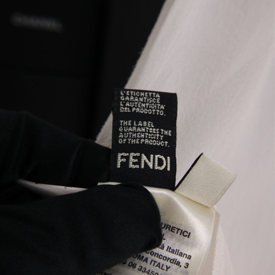 Fendi白色花边娃娃领透视长袖衬衫背心两件套上衣-24