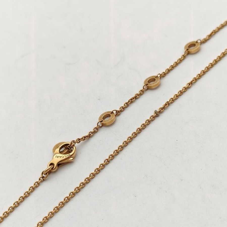 BVLGARI B.ZERO1彈簧項鏈三環扣18K玫瑰金/黑陶瓷-4