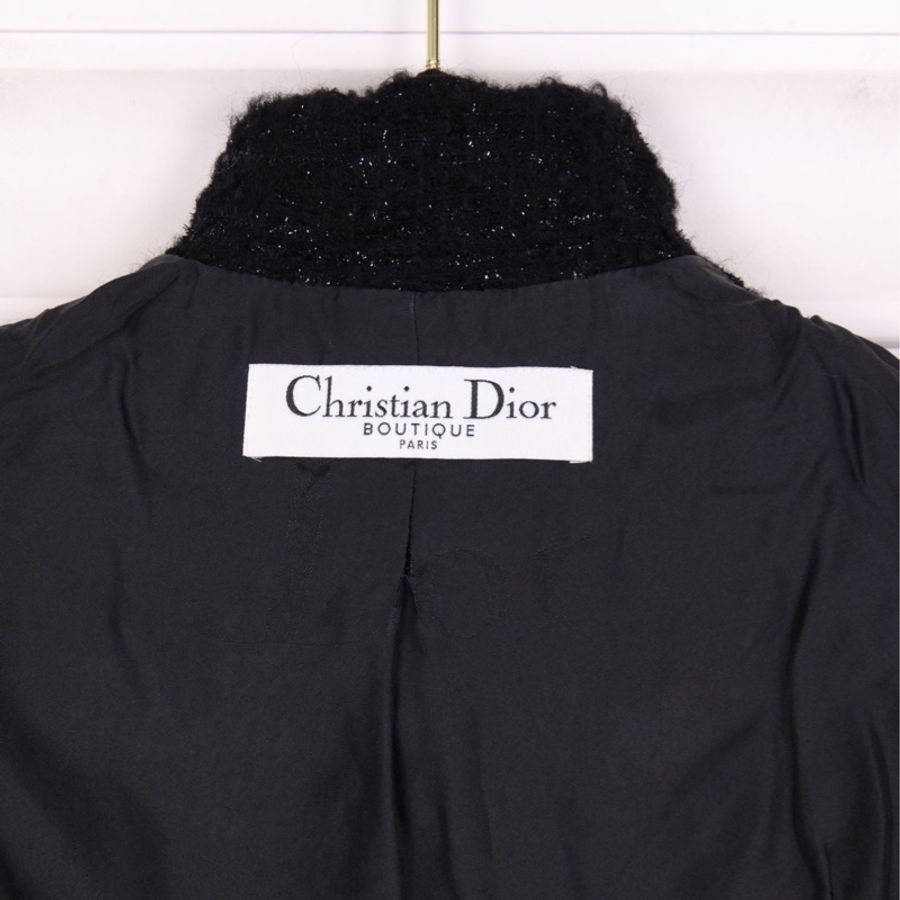 Dior 04年黑色重工满天星马赛项圈上衣外套-10