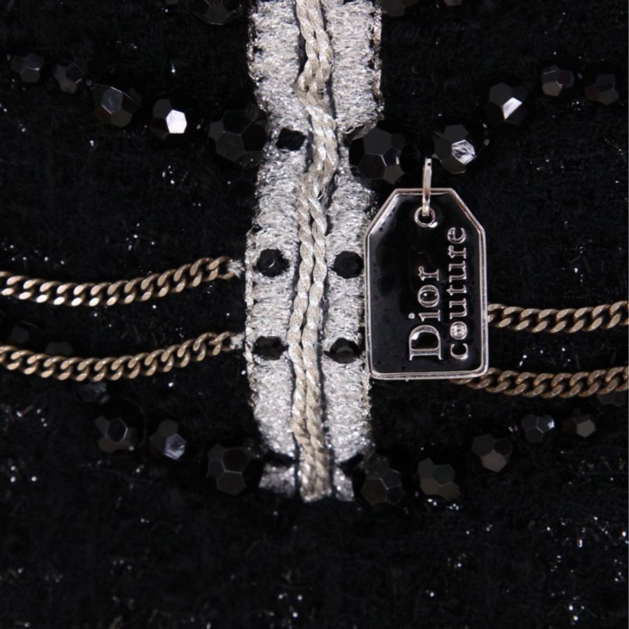 Dior 04年黑色重工满天星马赛项圈上衣外套-26