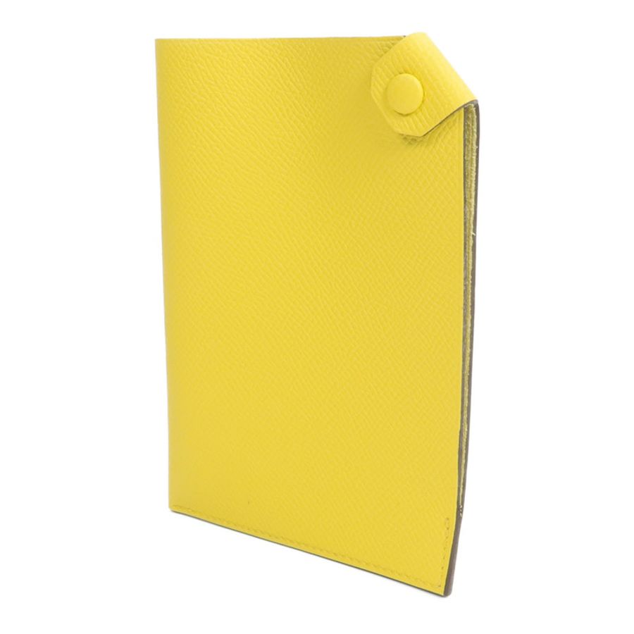 HERMES Epsom皮革Tarmac Passport Holder護照套Lime-1