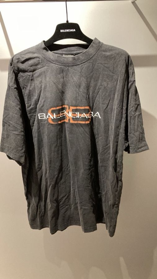 Balenciaga 男士 BB Icon Stencil中號版型T恤-4