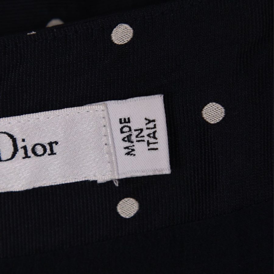 Dior 黑白波点包臀裙半裙-17