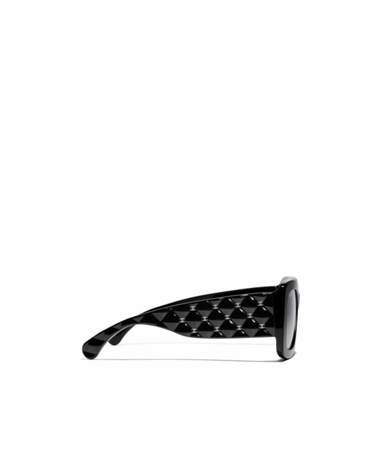 Chanel 女士 撞色粗邊框太陽鏡54碼橋寬: 1.7cm; 鏡腿長: 13.5cm; 鏡片直徑: 5.4cm-2