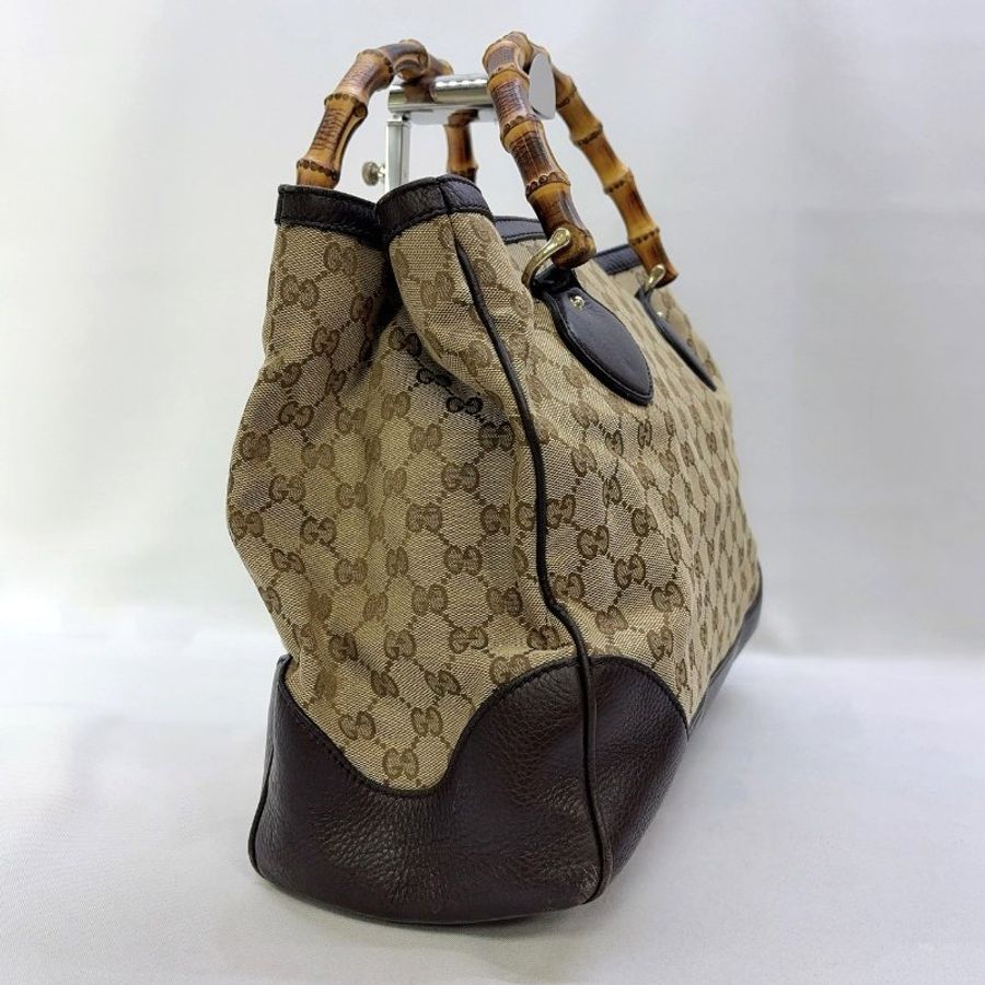 GUCCI Diana竹節帆布托特包-3