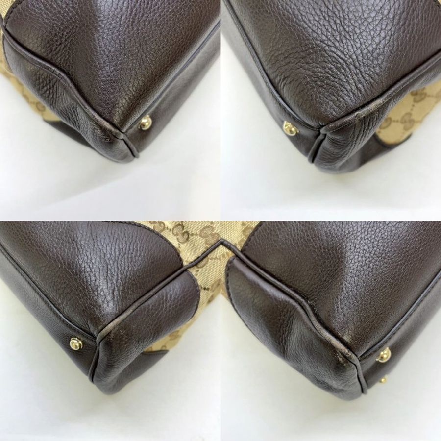 GUCCI Diana竹節帆布托特包-9