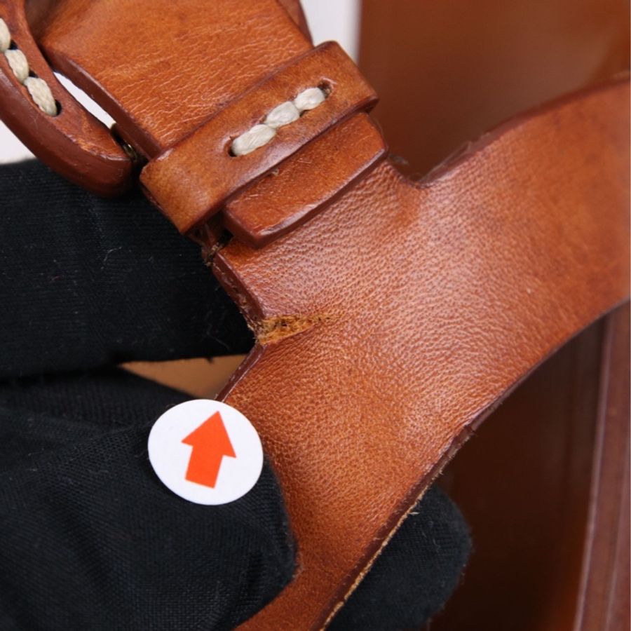 Ralph Lauren 棕色方头鱼嘴露跟平底凉鞋-29