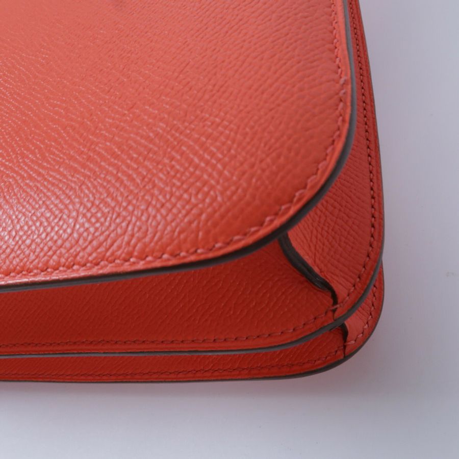 HERMES Epsom皮革Constance 24肩背袋Rose Jaipur-11