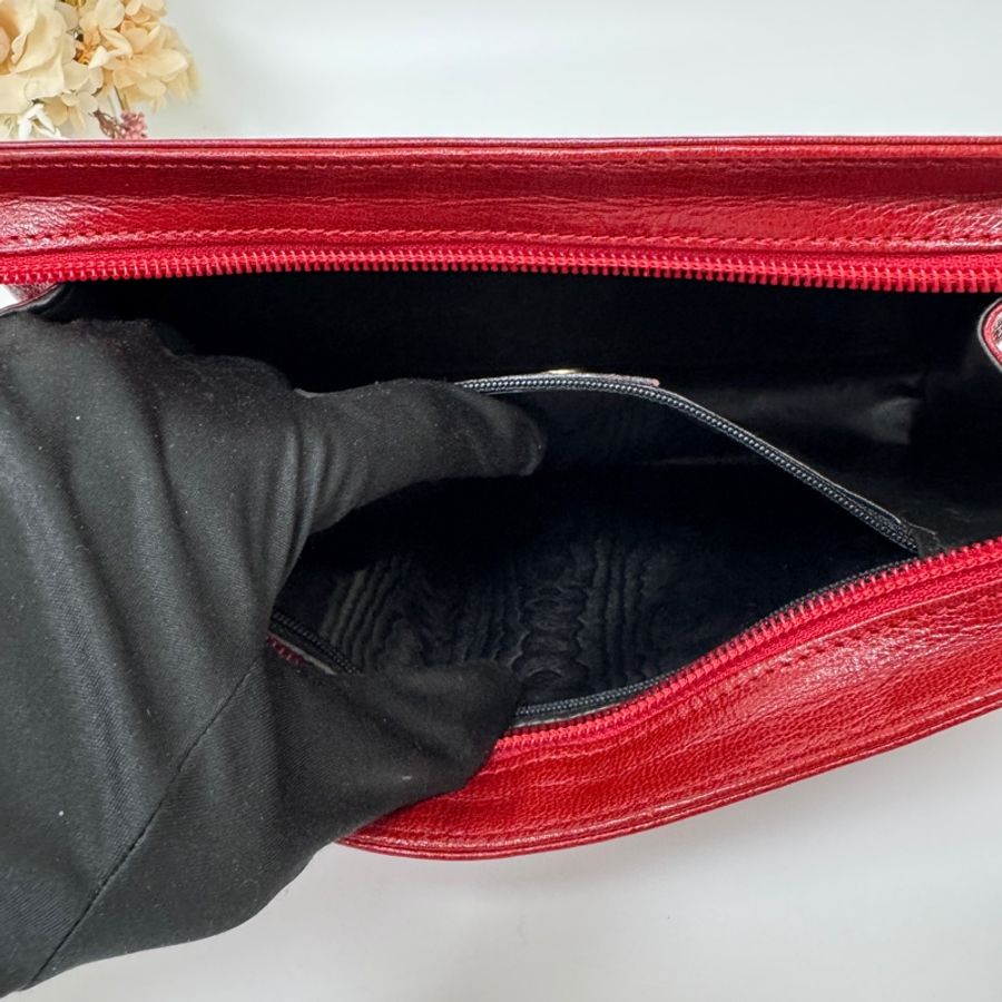 【赫蒂國際精品】Fendi 復古紅色真皮手拿包 vintage 二手 中古-20