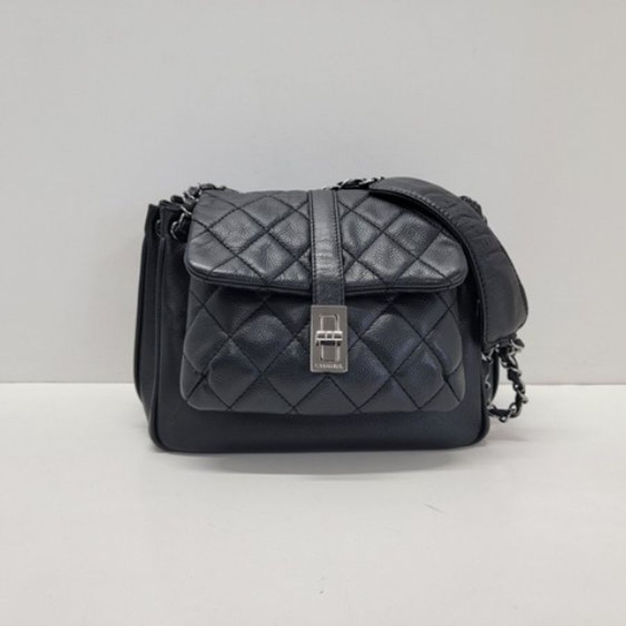 A11 Chanel 2.55系列金屬扣菱形鏈條單肩包-7