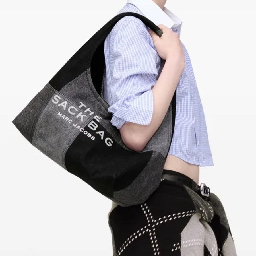 Marc Jacobs丹寧肩背包-4