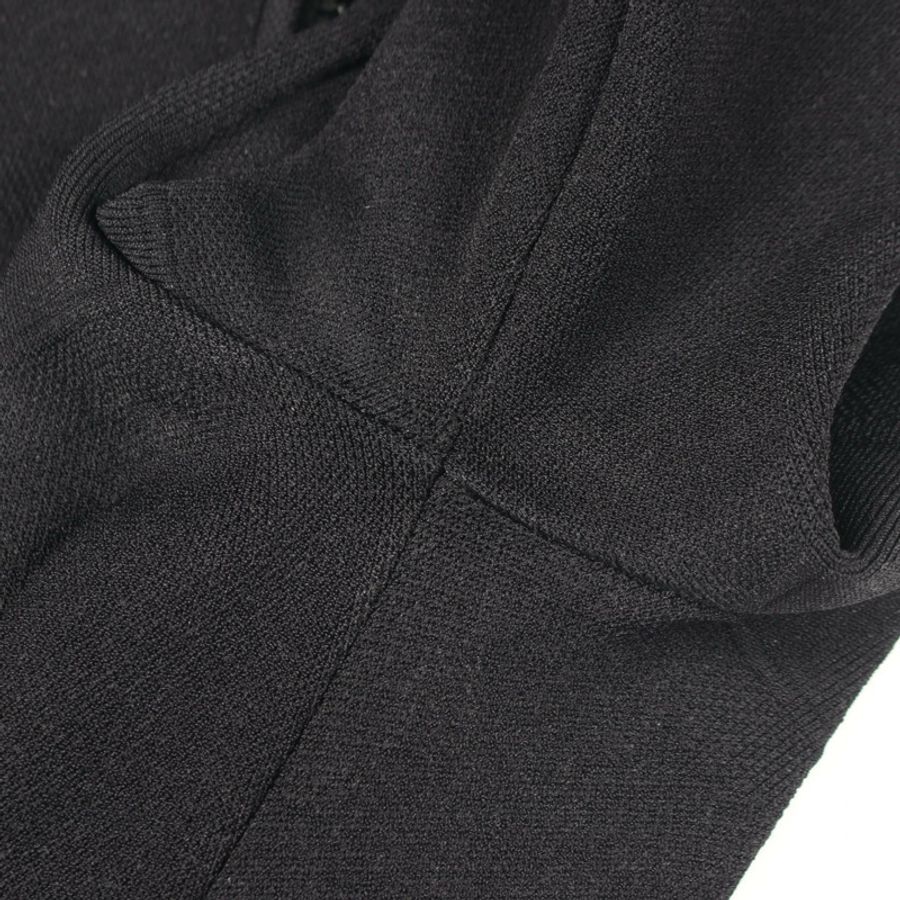 Christian Dior Logo 長袖壓紋洋裝 #F34 尼龍黏膠黑色二手-5
