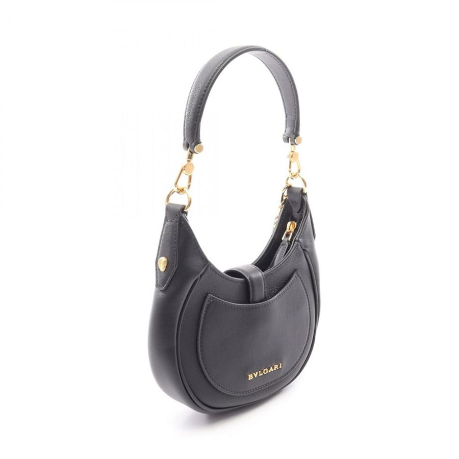 寶格麗 Serpenti Ellipse 小號單肩斜背包 292051 黑色皮革-1