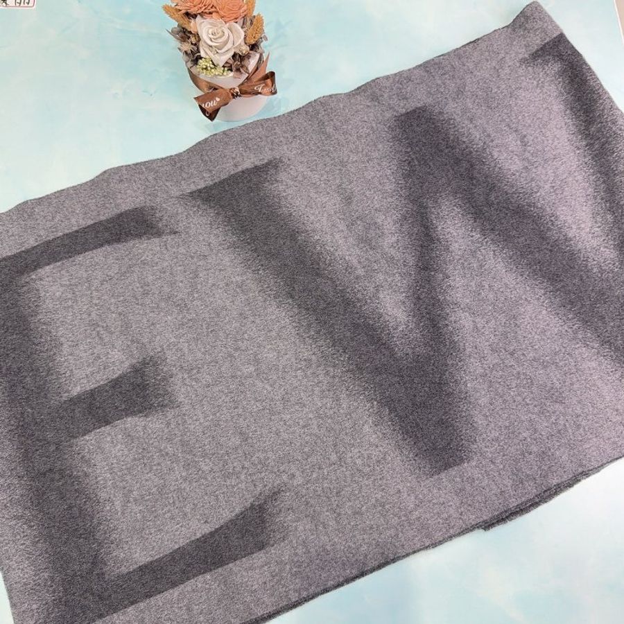 LOEWE 雙面羊毛羊絨混紡圍巾-2