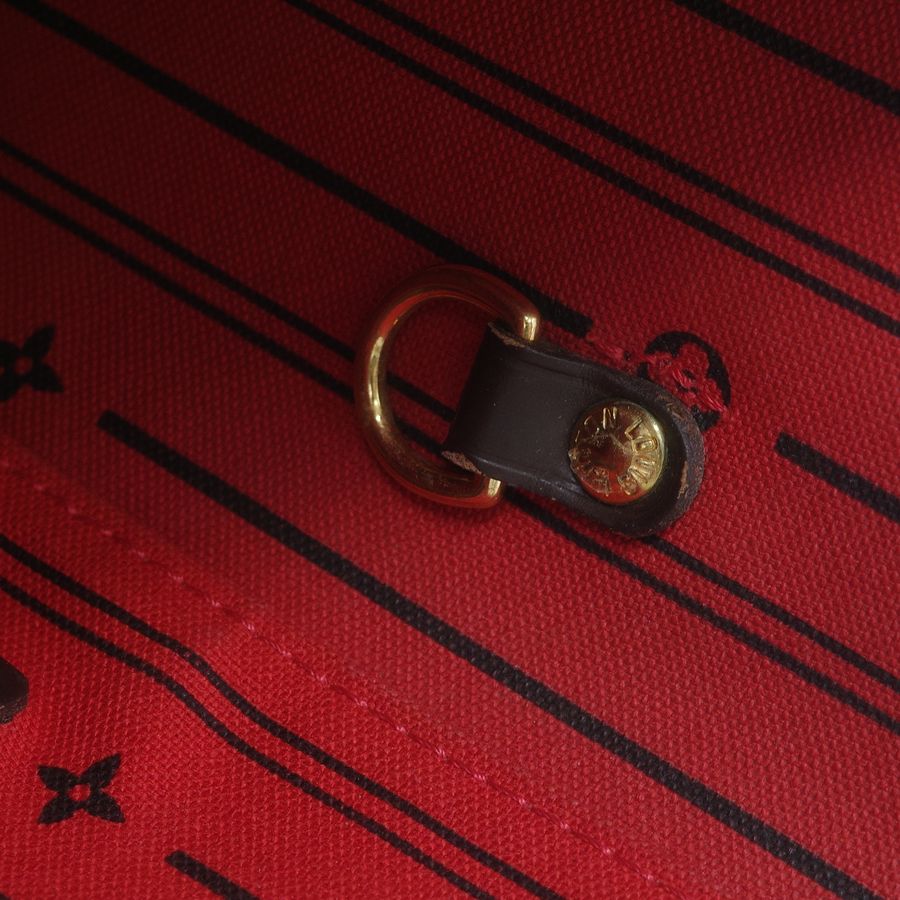 LV 經典棋盤格 neverfull mm 手提托特包-13