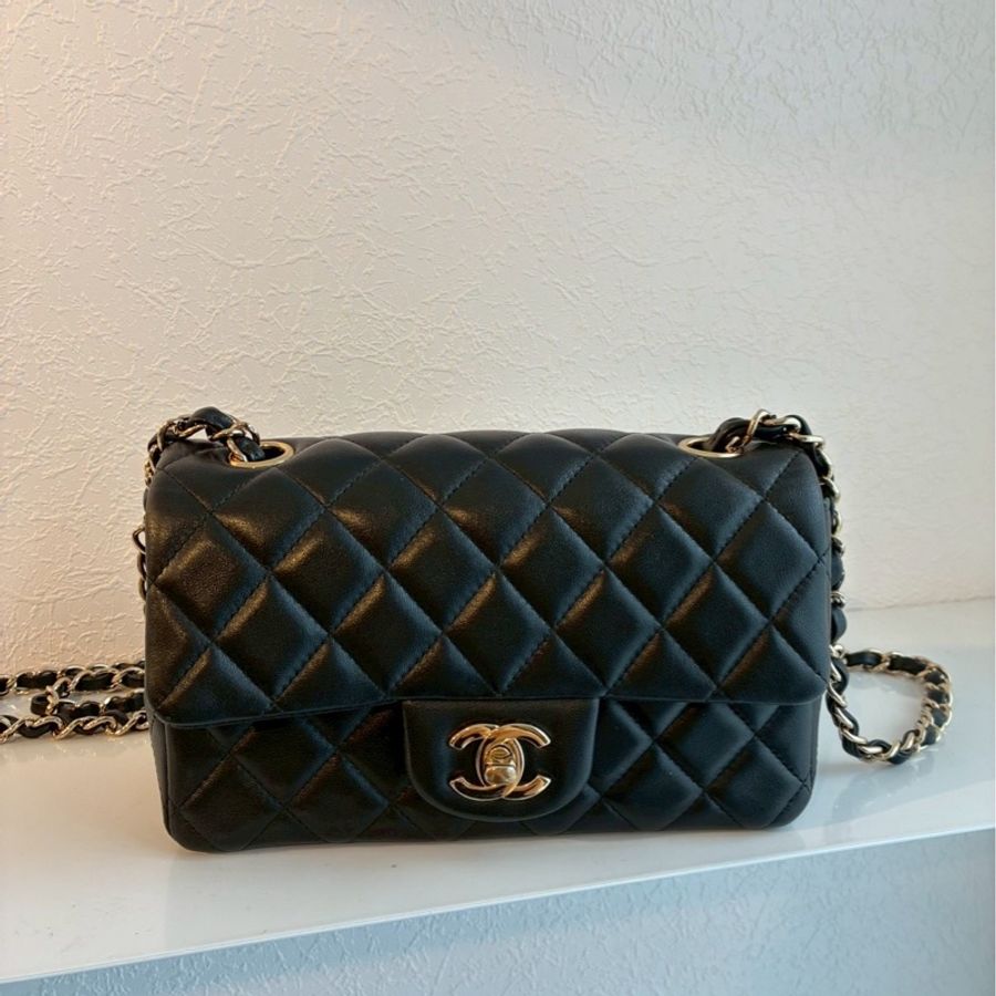 Chanel 黑羊皮淡金雙C coco20❤️‍🔥❤️‍🔥-0