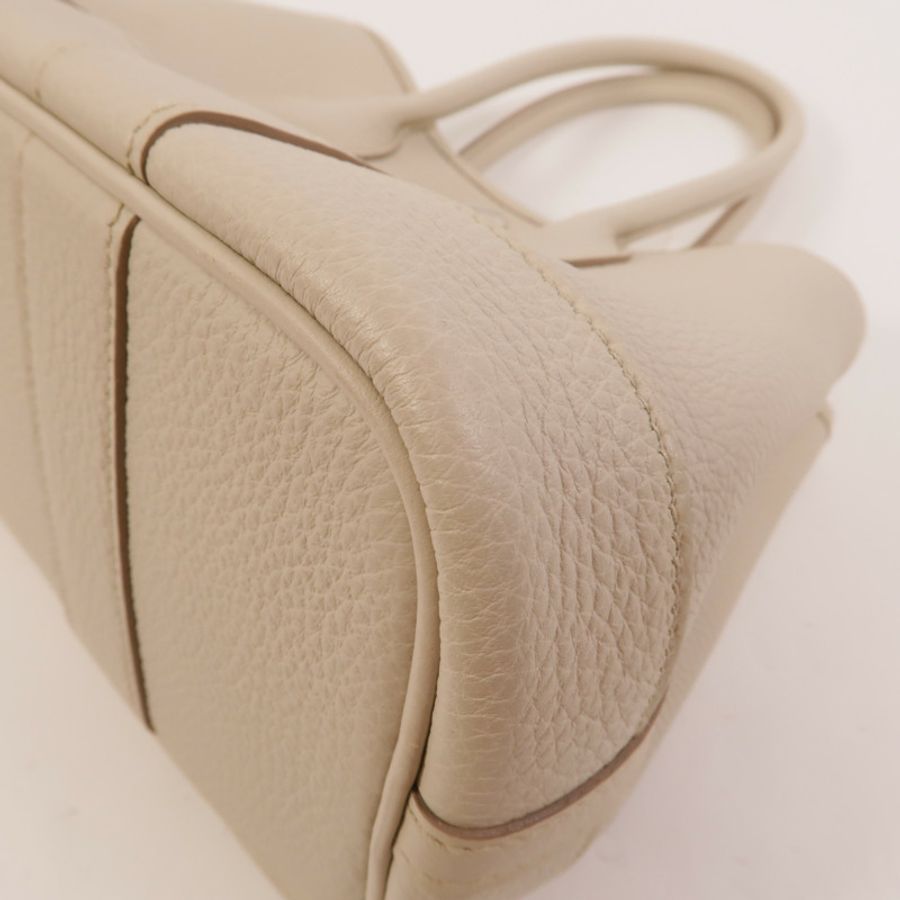 HERMES Clemence皮革Garden Party TPM手挽袋Craie-12