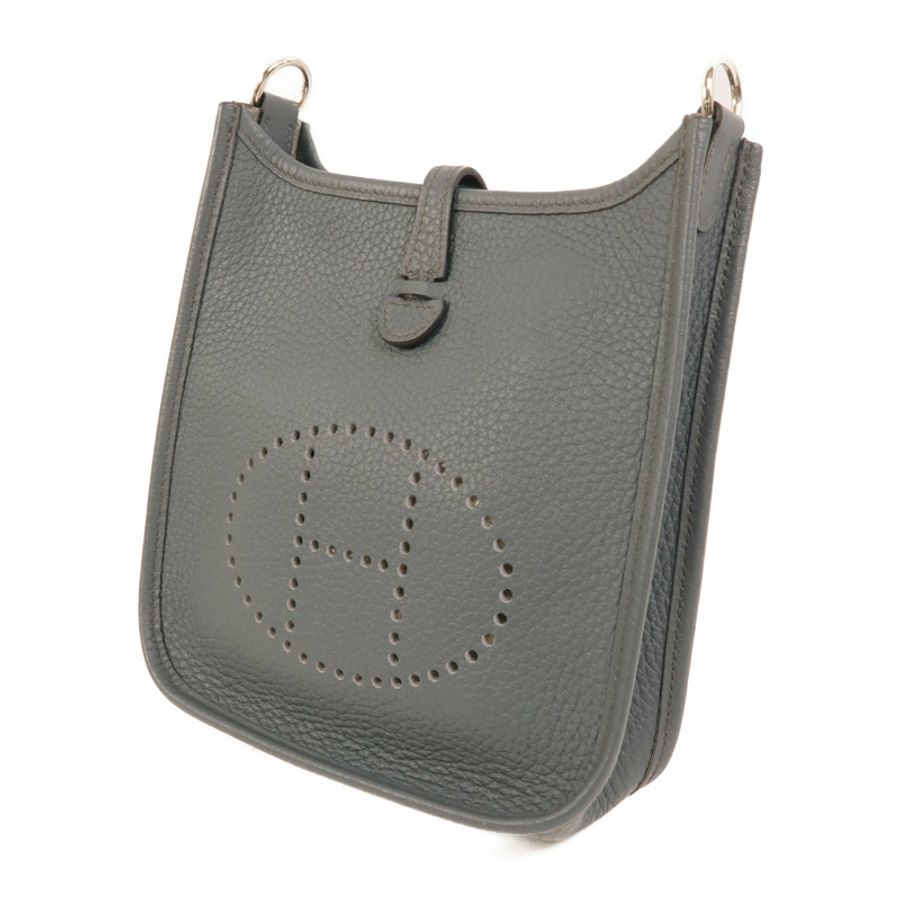 HERMES Clemence皮革Evelyne TPM肩背袋Bleu Orage-1