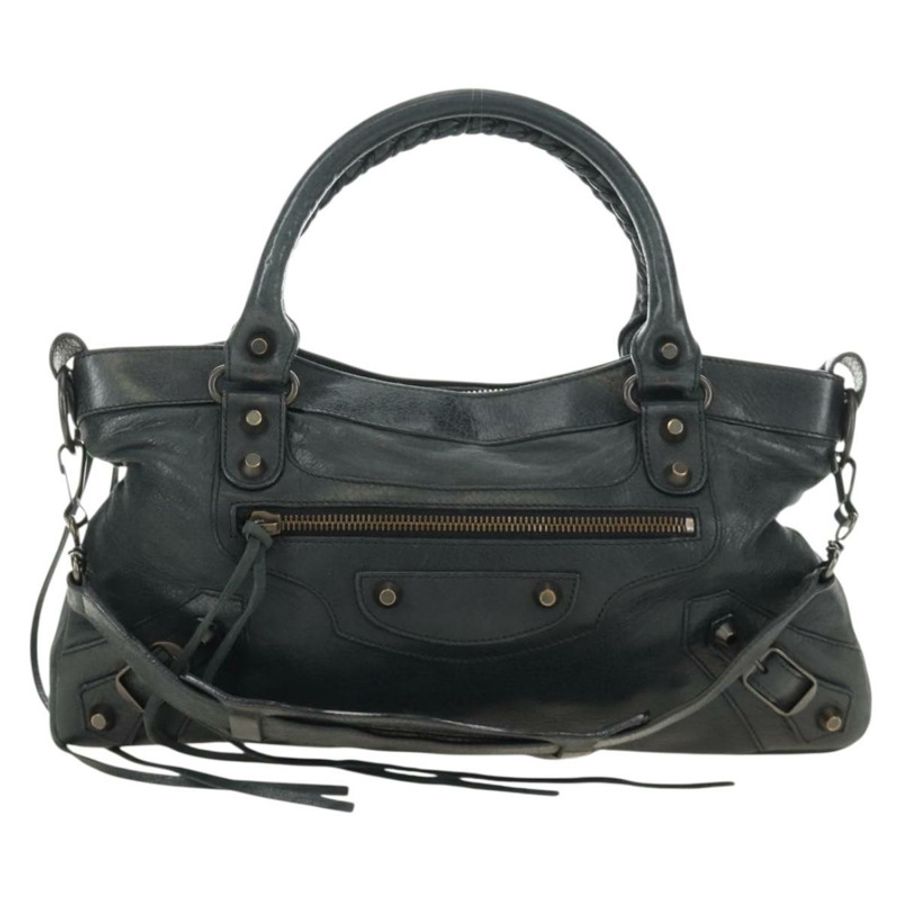 【日本直送】BALENCIAGA The First 手提包 皮革 2way 海軍藍 103208 正品 185338M-12
