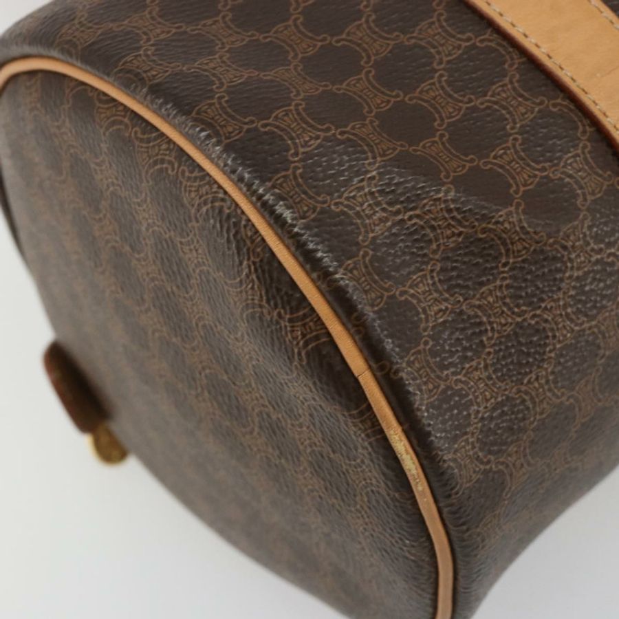 【日本直送】CELINE Macadam帆布肩背包 PVC皮革 棕色 金色 正品 185605A-14